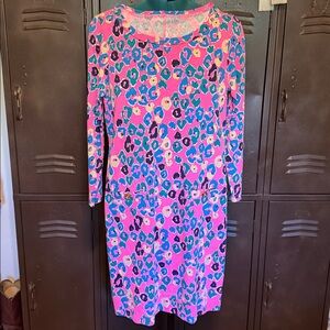 Lilly Pulitzer Pink and Blue TShirt Dress sz S
